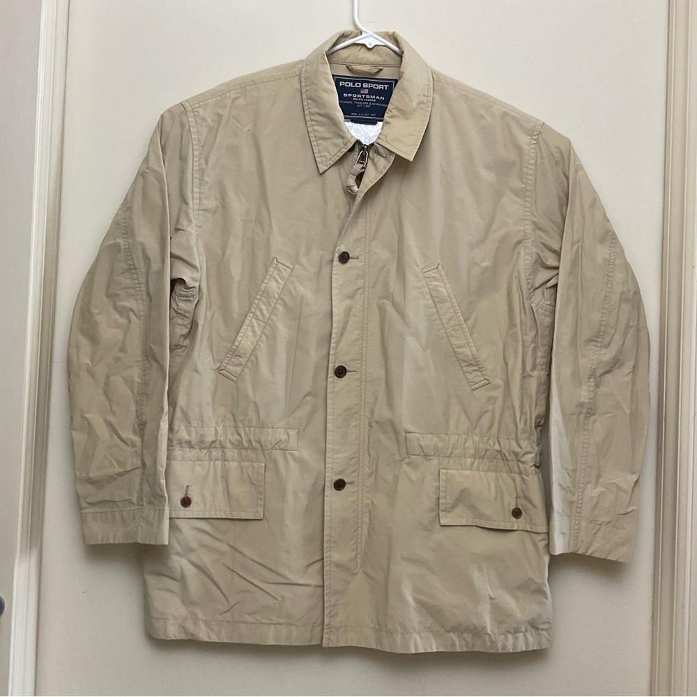 POLO SPORT SPORTSMAN Ralph Lauren 1990s Lg Khaki Jacket Hunting Chore Workwear